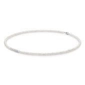 Colier perle naturale albe 39 cm si argint DiAmanti 252-01C-G
